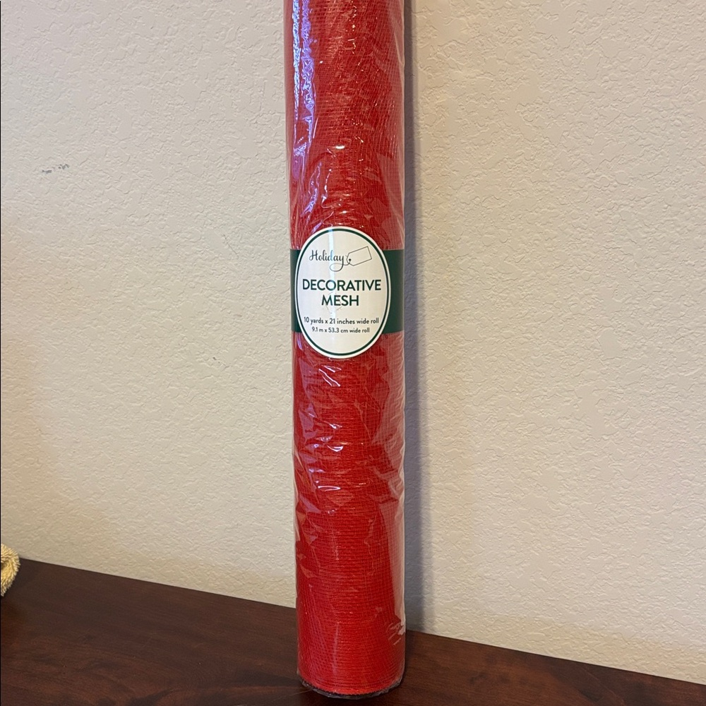 Christmas/Holiday red mesh tube